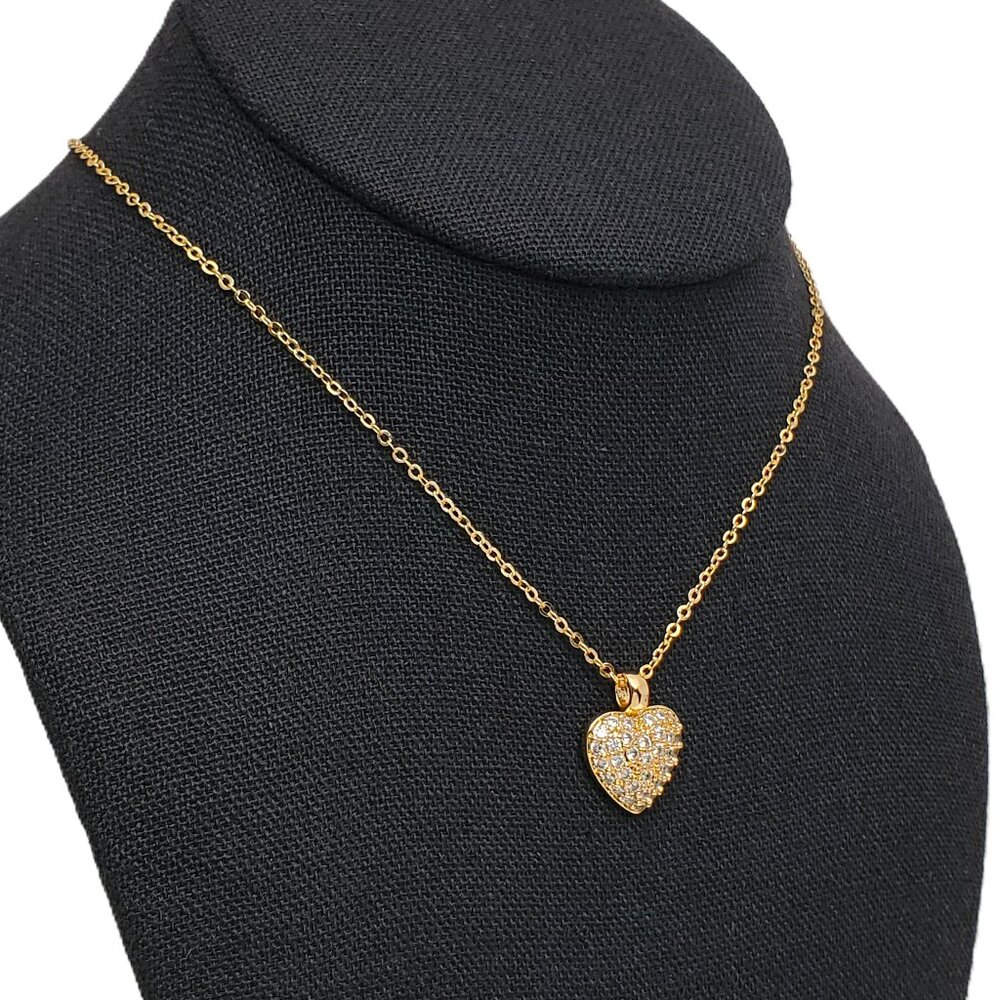 14K Gold Womens 1ct Diamond Heart Pendant Necklace Ladies New 14K Silver Jewelry - Picture 3 of 6